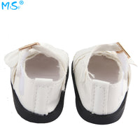 5.5cm Cotton Doll Shoes with Bowknot Lace for 14-inch Dolls
