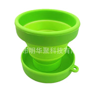 Collapsible Silicone Travel Cup with Lid - Portable Outdoor Water Bottle for Sports & Hiking