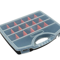 Portable Plastic Tool Box with Compartments for Hardware and Electronic Components
