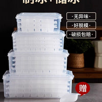 Large Capacity Ice Cube Tray with Storage Bin and Scoop for Commercial Outdoor Use