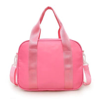 Kids Dance Bag Shoulder Crossbody with Lace Trim for Ballet and Dance Classes