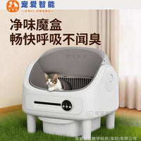 Smart Automatic Self-Cleaning Cat Litter Box with Radar Sensor for Odor Control