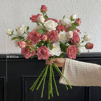 Vintage Faux Rose Bouquet for Home Decor