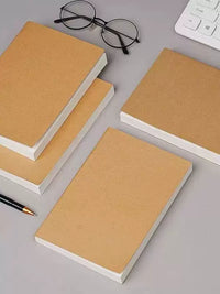Vintage Kraft Paper Notebooks, A5 Thickened Blank/Lined/Grid Journal for Students and Office