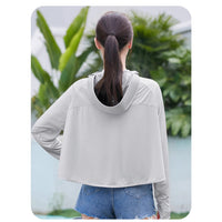 2025 New Black Glue Yarn Ice-Feel Sun Protection Jacket with Large Brim for Women