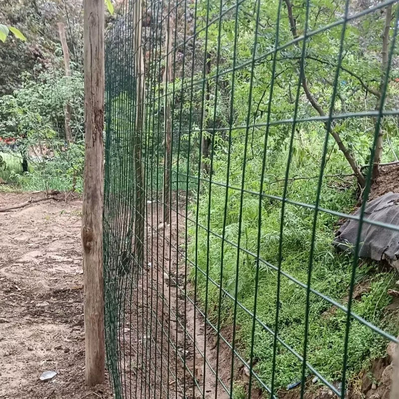 Green PVC Coated Welded Wire Mesh Fence for Garden and Poultry Enclosures