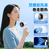 Portable Handheld Cooling Fan with Digital Display, 5-Speed Personal Mini Fan for Outdoor Relief