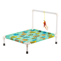 Elevated Pet Cot for Cats and Dogs - All-Season Detachable Washable Moisture-Proof Pet Bed
