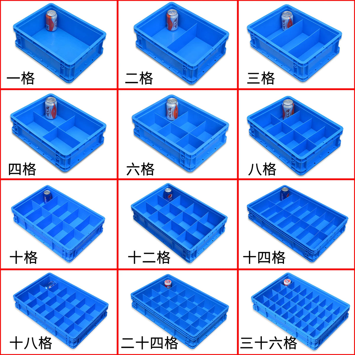 Plastic Compartment Storage Box for Electronic Components, Screws, and Small Parts