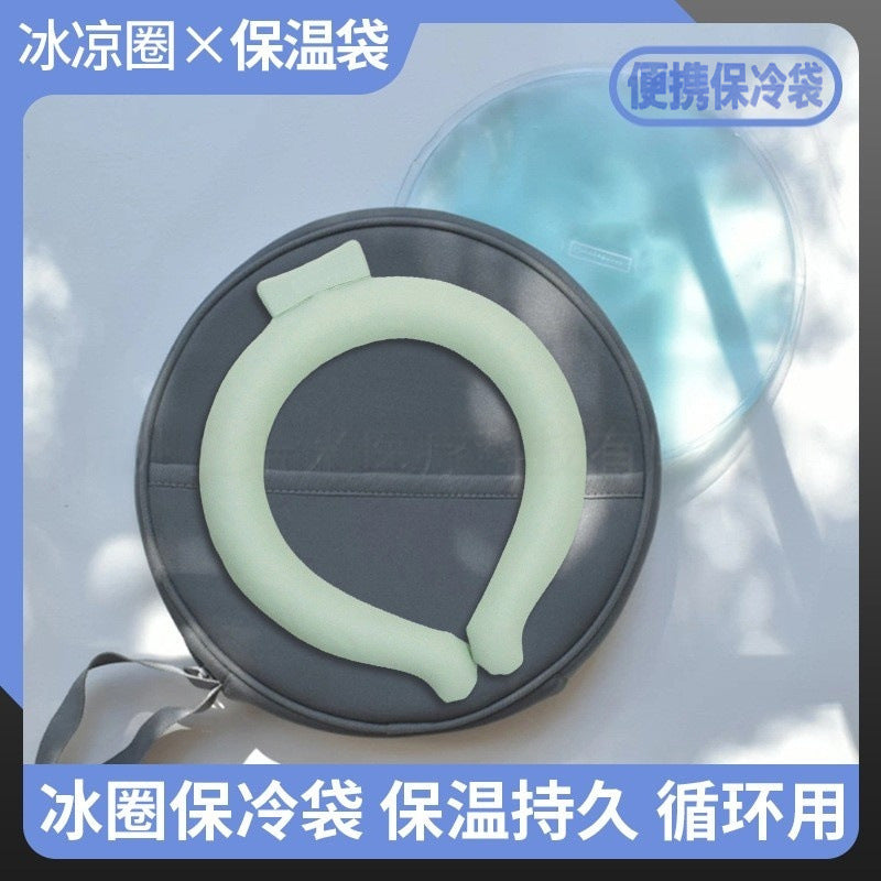Insulated Cooler Bag for Cooling Neck Ring and Lunch Box with Aluminum Foil Lining