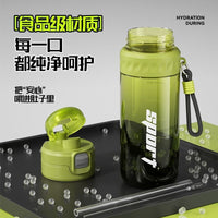 Sports Spray Water Bottle for Kids and Students, Dual-Drink Large Capacity with Scale, Plastic