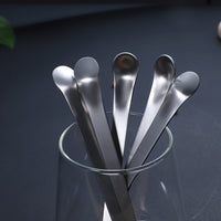 Long Handle Stainless Steel Double-Sided Stirring Spoon for Coffee, Milk Tea, and Kitchen Seasoning
