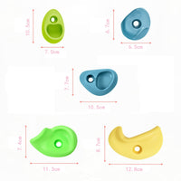 Kids Rock Climbing Holds Set with Mounting Hardware for Outdoor Playgrounds and Training Walls