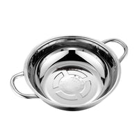 304 Stainless Steel Hot Pot with Divider, Twin-Flavor Shabu Shabu Pot with Handles and Lid