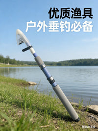 Ultra-Short Telescopic Fiberglass Fishing Rod