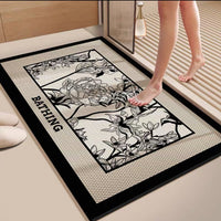 Diatomaceous Earth Bath Mat Non-Slip Absorbent Quick Dry for Bathroom Entrance