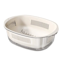 Double-Layer Vegetable Washing Basin Drain Basket Set - Multifunctional Kitchen Household Fruit Plate Living Room Washing Basket
