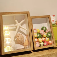 3CM Deep Shadow Box Photo Frame for Dried Flowers & DIY Crafts, Wooden Display Stand