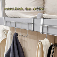 Over-the-Door Hook Organizer for Clothes, Bags, and Hats - Stainless Steel 5-Hook Rack
