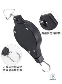Retractable Pulley Hanger for Hanging Baskets & Planters, Adjustable Plant Hook for Garden Balcony