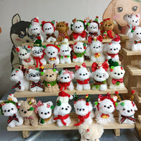 Christmas Puppy Chenille Stem Finished Doll Keychain Toy