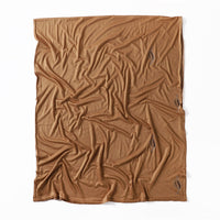 Mercerized Cotton Jersey Scarf with Rhinestone Leaf Pattern