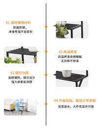 Multi-Tier Metal Plant Stand for Indoor/Outdoor Use, Rustproof Stair-Style Flower Pot Rack