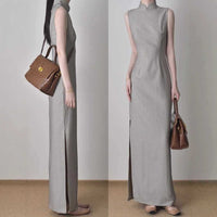 New Chinese Style Cheongsam Dress with Slimming Waist for Summer