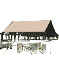 Black Glue Silver Coated Canopy Tent for Outdoor Camping and Picnics, Butterfly-shaped Sunshade