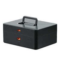 Portable Multi-functional Industrial Grade Tool Box with Upper and Lower Compartments