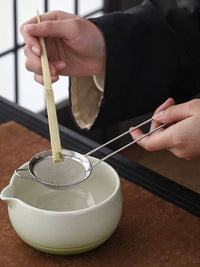 Ceramic Matcha Bowl Set with Whisk and Scoop, Japanese Style Gradient Glaze