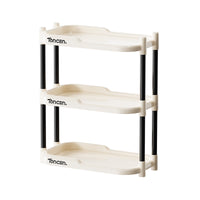 Desktop Cup Storage Rack with Drainage Tray, 2-Tier Kitchen Countertop Organizer for Mugs and Teacups
