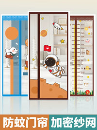 Magnetic Screen Door Curtain with Hook & Loop Fastener, Punch-Free Mosquito Net for Home