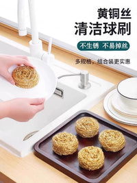 Japanese-Style Copper Wire Scouring Pads for Kitchen Cleaning, Non-Rusting and Non-Shedding