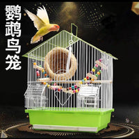 Large Parrot Cage Peony Villa Bird Cage Pearl Iron Art Metal Bird Cage Small Bird Cage