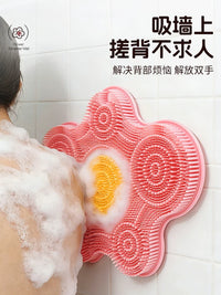 Silicone Shower Foot Scrubber Mat with Suction Cups for Exfoliating, Cleaning, and Massaging