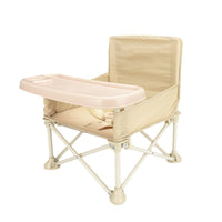 Portable Foldable Baby Dining Chair with Storage Bag, Multi-functional Infant Beach Seat and Learning Stool
