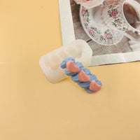 Heart Cream Strip Accessory Silicone Mold for DIY Crafts, Candles, and Resin Art