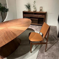Designer Solid Wood Dining Table, Minimalist Office Desk for Villas and Large Apartments