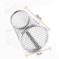 Rotating BBQ Grill Basket Cylinder for Outdoor Grilling and Smoking