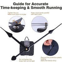 High Torque Quartz Clock Movement Kit with Long Hands for DIY Clock Repair