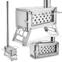 Portable Wood Burning Stove for Outdoor Camping, Picnics, BBQ, Tent Heating, Cooking, and Tea Making