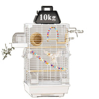 Large Metal Bird Cage for Parakeets Cockatiels Peonies Lovebirds Canaries, Spacious Villa Design