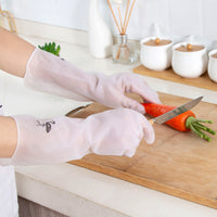 Household Waterproof Rubber Dishwashing Gloves for Kitchen and Laundry, Thin Latex Cleaning Gloves