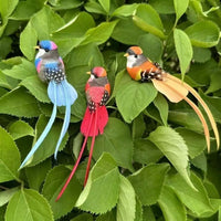 Artificial Feathered Bird Ornaments for Garden & Home Decor