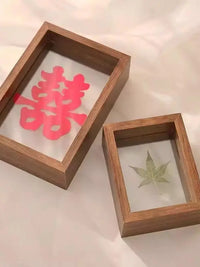 Double-Sided Glass Picture Frame for Paper Cuttings and Art Display