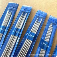 15CM Double Pointed Knitting Needles for Socks, Dolls, Baby Shoes - Hollow Stainless Steel Sweater Needles