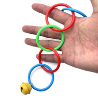 Bird Parrot Chew Toy Colorful Plastic Ring Chain Swing for Cages