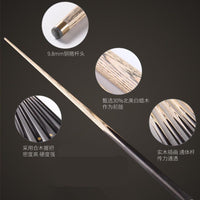Solid Wood Billiard Cue Stick for Pool and Snooker, Single/Two/Three-Piece Design