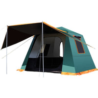 Automatic 3-5 Person Double-Layer Blackout Camping Tent with Aluminum Poles, UV Protection, and Rainproof Design